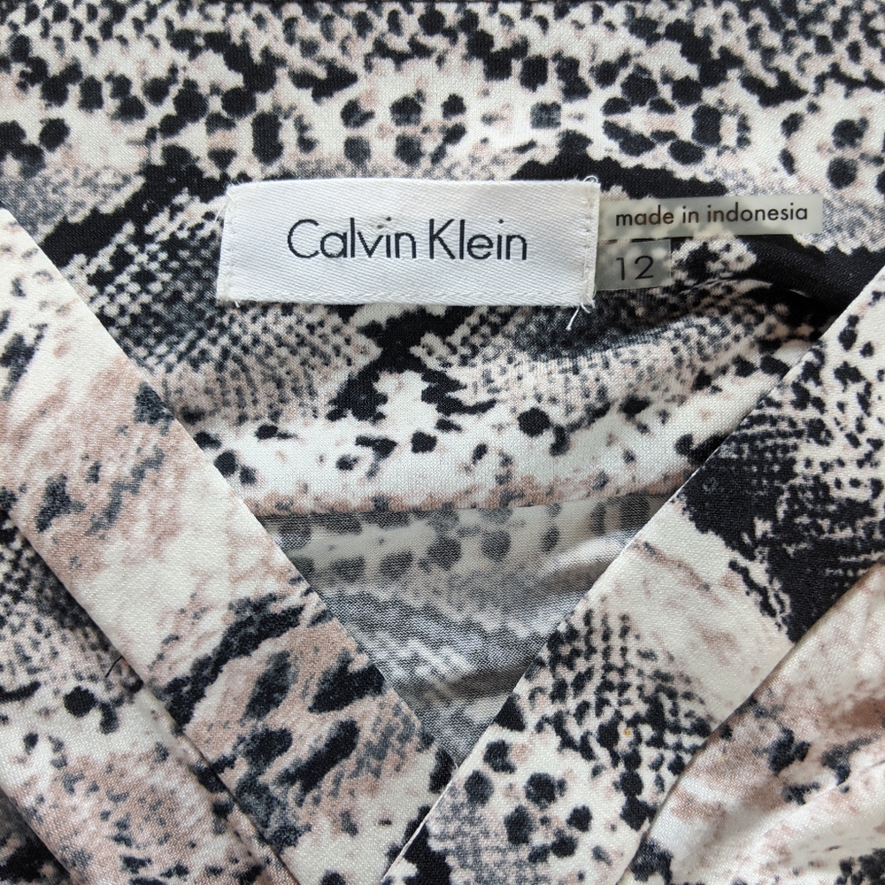 Calvin Klein Animal Print Wrap Dress